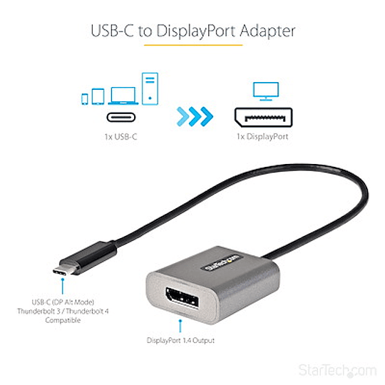 Adaptador USB C a DisplayPort
