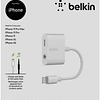 Adaptador Belkin de Lightning a jack 3.5mm - Color Blanco