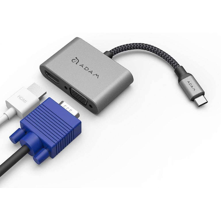 Adaptador USB-C a HDMI y VGA | Adam Elements CASA Hub VH1 1