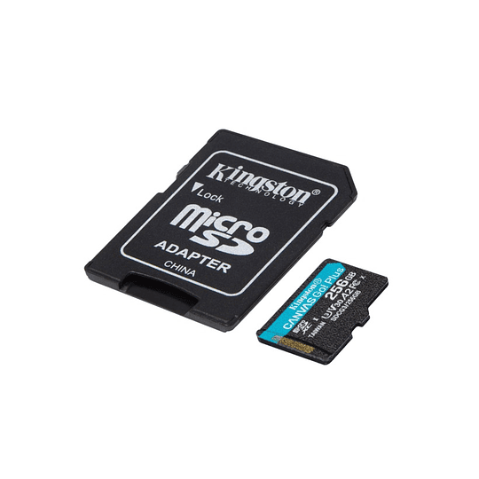 Memoria Flash Kingston Canvas Go! Plus, 256GB MicroSDXC UHS-I Clase 10, con Adaptador