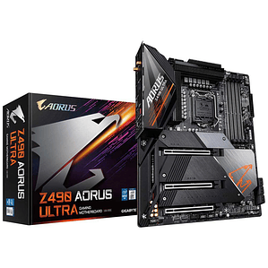 Placa Madre Z490 AORUS Ultra | LGA1200, Triple M.2, SATA 6Gb/s, WIFI 6, 2.5 GbE LAN, ATX