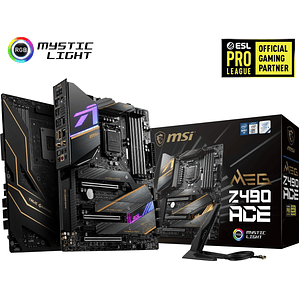 Placa Madre MSI MEG Z490 ACE | LGA1200, DDR4 2133/4800MHz, M.2 x3, RAID, WiFi, RGB, ATX
