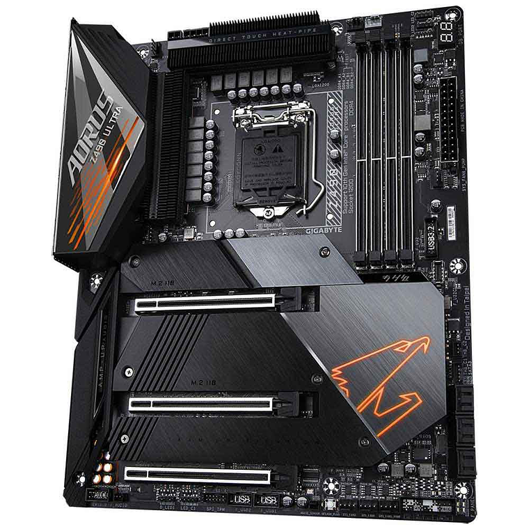 Placa Madre Z490 AORUS Ultra | LGA1200, Triple M.2, SATA 6Gb/s, WIFI 6, 2.5 GbE LAN, ATX 2
