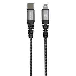 Cable Lightning MFi a USB-C 1.2 Mt Rugged Dusted negro