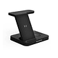 Base Carga Inalámbrica Dusted 3 en 1, Carga Smartphone - Smartwatch - Audífonos, Negro - Miniatura 2