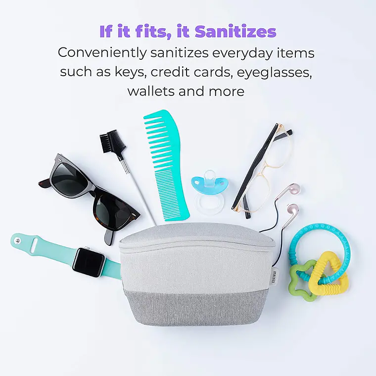 Sanitizador UV multipropósito con 4 LED UV-C Recargable, Color Gris 3