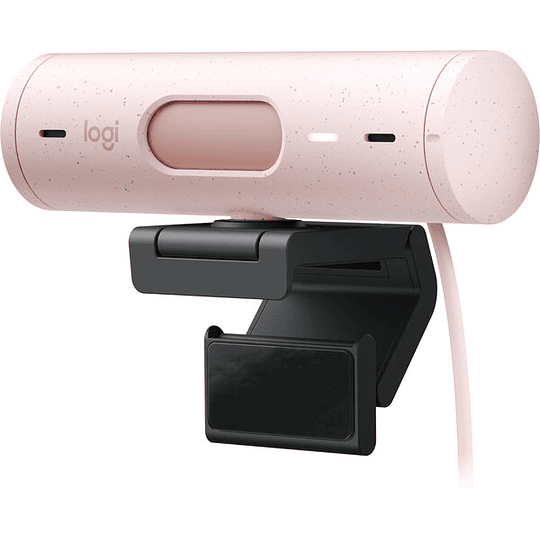 Cámara Web Logitech Brio 500, Video Full HD 1080p, Micrófono integrado, USB-C. Color Rosa