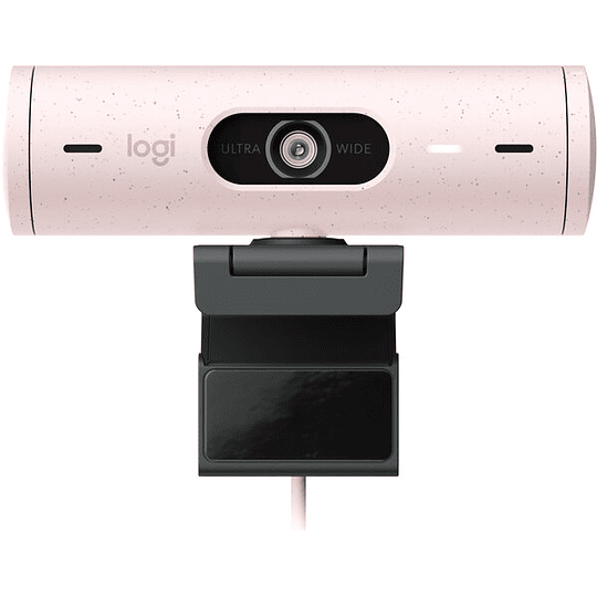 Cámara Web Logitech Brio 500, Video Full HD 1080p, Micrófono integrado, USB-C. Color Rosa