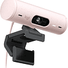 Cámara Web Logitech Brio 500, Video Full HD 1080p, Micrófono integrado, USB-C. Color Rosa