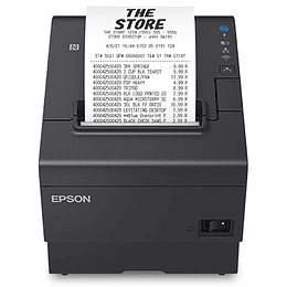 Epson OmniLink TM-T88VII - Impresora de recibos - línea térmica - Rollo (7,95 cm) - 180 ppp - hasta 500 mm/segundo - USB, LAN, serial - cortador - negro