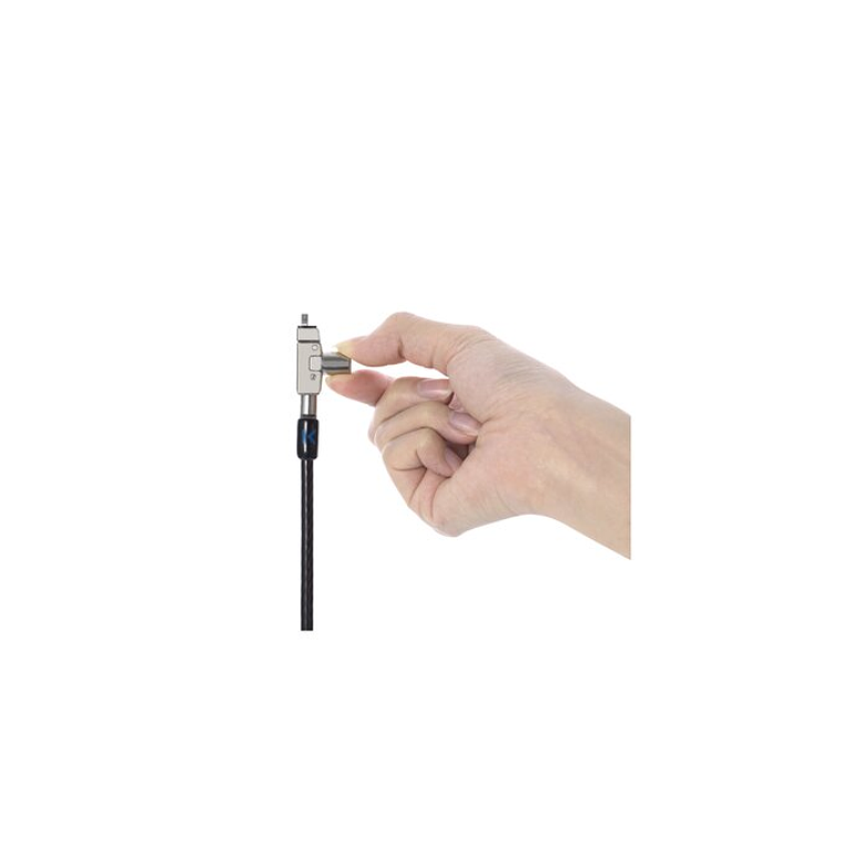 Candado con llave para computadora portátil para ranuras en forma de cuña 3