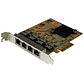 Tarjeta de Red PCI Express Ethernet Gigabit con 4 Puertos RJ45 - Miniatura 1