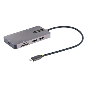 Adaptador Multipuertos USB C 2x HDMI 4K 60Hz, Hub USB-A 3.1 2Pt 5Gbps