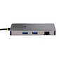 Adaptador Multipuertos USB C 2x HDMI 4K 60Hz, Hub USB-A 3.1 2Pt 5Gbps - Miniatura 3