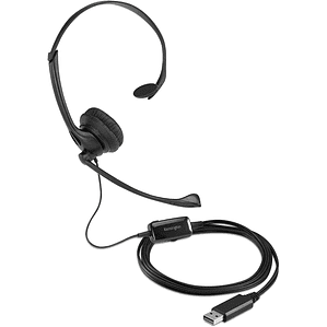 Audífonos USB mono con micrófono y control de volumen