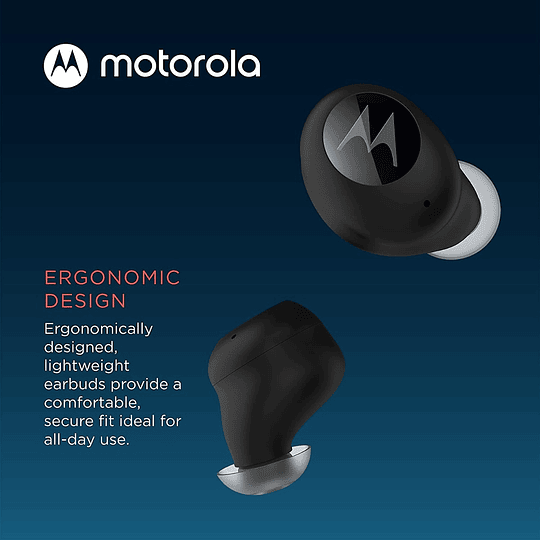 Motorola Moto Buds 150 - Auriculares Bluetooth inalámbricos con control táctil inteligente,  color negro