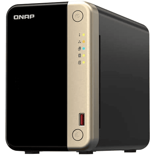 Servidor NAS QNAP, Procesador Intel Celeron N5095 de 4 núcleos (hasta 2.9 GHz), Memoria 8 GB