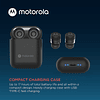 Motorola Moto Buds 120 - Auriculares Bluetooth inalámbricos con micrófono y funda de carga compacta, color negro