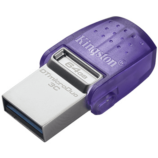 Kingston DataTraveler microDuo 3C - Unidad flash USB - 256 GB - USB 3.2 Gen 1 / USB-C