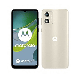 Celular Motorola Moto E13 de 6.5“ (OctaCore, 2GB RAM, 64GB Internos, Blanco Crema)
