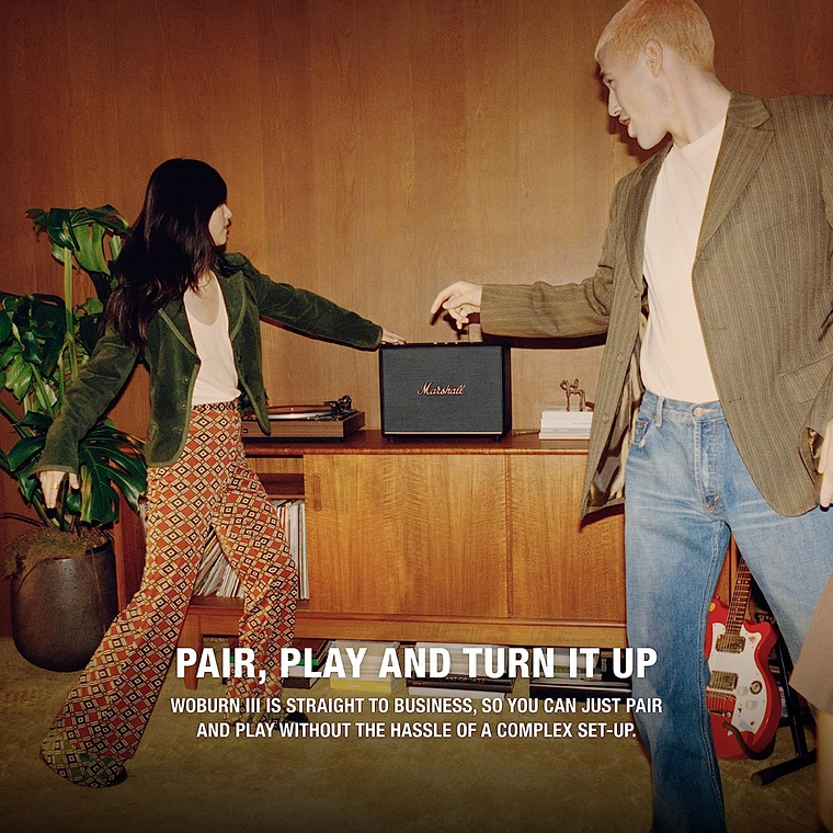 Parlante bluetooth Woburn III Marshall Negro 8