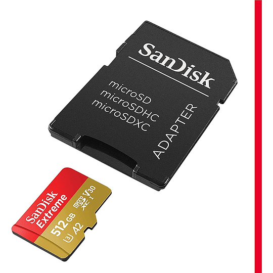 Tarjeta de memoria flash - 512 GB - A2 / Video Class V30 / UHS-I U3 / Class10