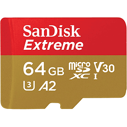 Tarjeta de memoria Extreme microSDXC UHS-I de 64 GB con adaptador