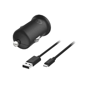 Cargador para Auto Motorola con Cable USB-C (18W, Negro)