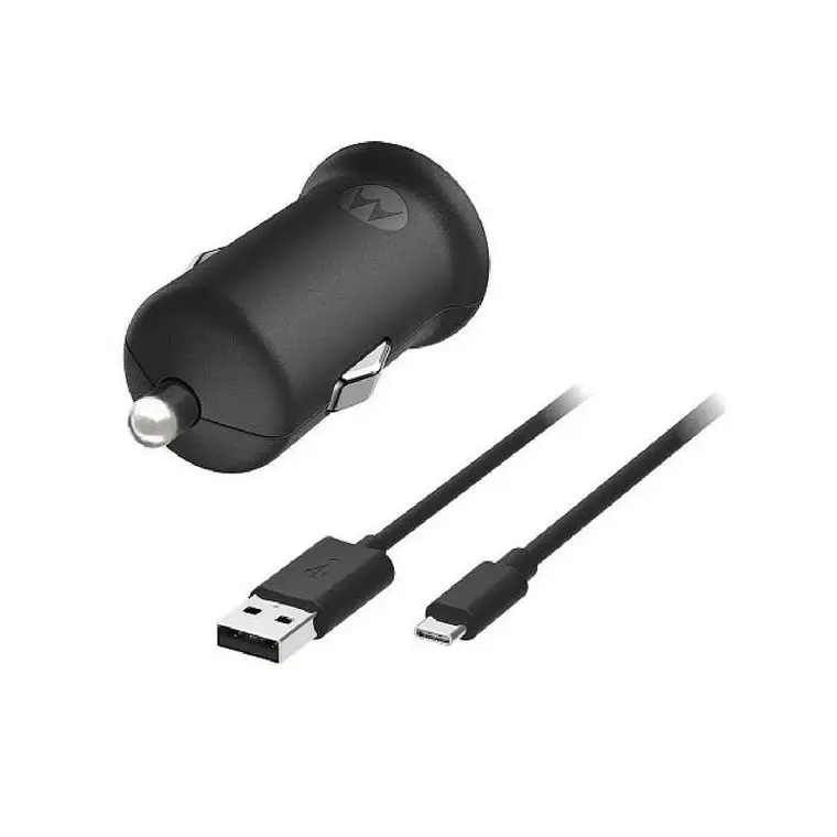 Cargador para Auto Motorola con Cable USB-C (18W, Negro) 1