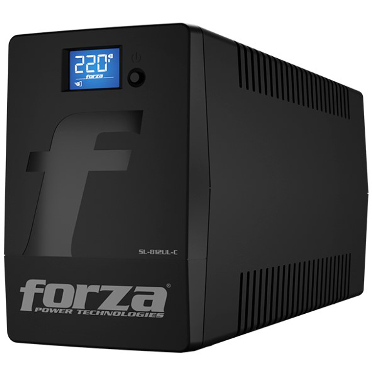 UPS 800VA Forza inteligente 480W, 4 CEI-23-50, LCD táctil, Torre 220V 1