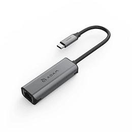 Adaptador USB-C a Ethernet CASA e2 hasta 2.5GB Adam Elements gris