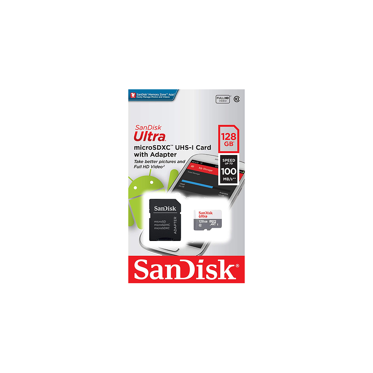 Tarjeta de Memoria 128GB Sandisk Ultra MicroSDXC Class 10 2