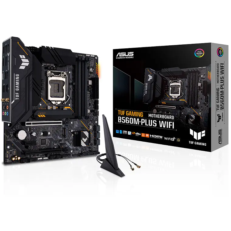 Placa Madre ASUS TUF GAMING B650M-PLUS WIFI | AM5, DDR5 4800/6400MHz, M.2 x2, RGB, microATX 1