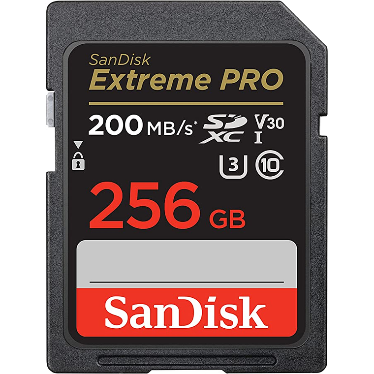 Tarjeta de memoria Extreme PRO SDXC UHS-I de 256 GB - C10, U3, V30, 4K UHD, tarjeta SD 1