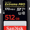 Tarjeta Extreme PRO SDXC UHS-I de 512 GB - C10, U3, V30, 4K UHD, tarjeta SD 