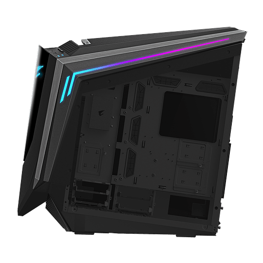 Gabinete - TC - ATX - panel lateral con ventana (cristal templado) - sin fuente de alimentación (ATX) - negro