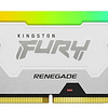 Memoria Ram 16GB DDR5 6000Mhz CL32 Dimm Kingston FURY Renegade RGB, XMP, Blanco