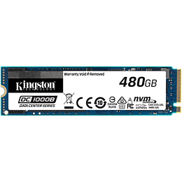 Kingston Data Center DC1000B - SSD - cifrado - 480 GB - interno - M.2 2280 - PCIe 3.0 x4 (NVMe) - AES de 256 bits - Self-Encrypting Drive (SED)