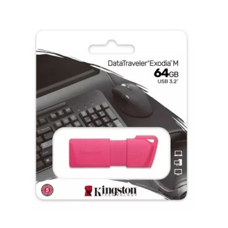 Kingston - USB flash drive - USB 3.2 Gen 1 - NEON (PINK) 1