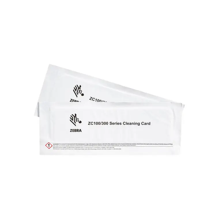 Zebra - Tarjeta limpiadora de impresora (paquete de 2) - para Zebra ZC100, ZC300 1