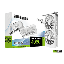 Tarjeta de Video Zotac Gaming GeForce RTX4060 8GB Twin Edge OC White Edition