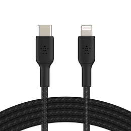 Cable Braided  USB-C to Lightning Cable 1M BK