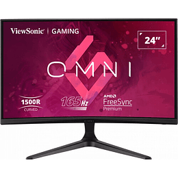 Monitor 24“ Gamer ViewSonic VX2418C Curvo (VA, Full HD, 165Hz, 1ms, D-Port+HDMI, FreeSync, Vesa)