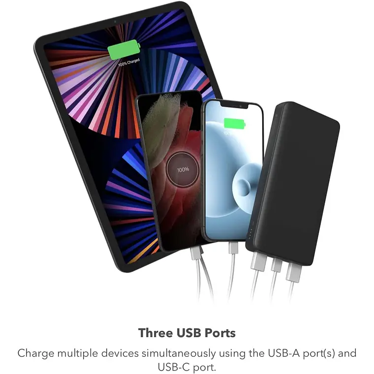 Batería Externa 20.000 mAh | Mophie Negra 5