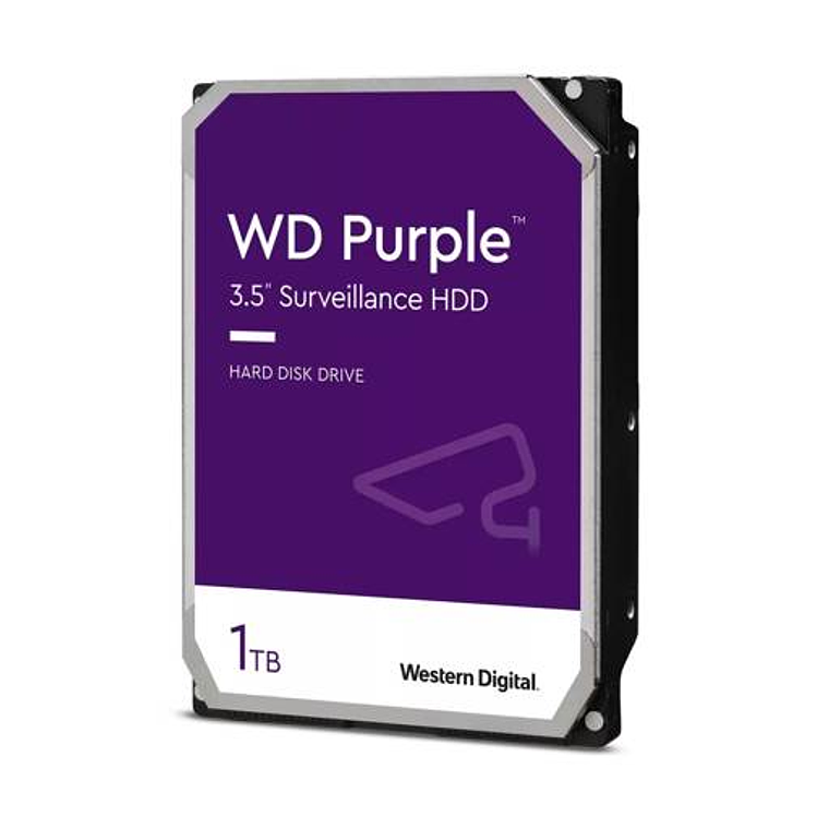 Disco duro 1TB interno | WD Purple de Videovigilancia 3.5“ 5400RPM, SATA 6Gb/s, Cache 64MB 1