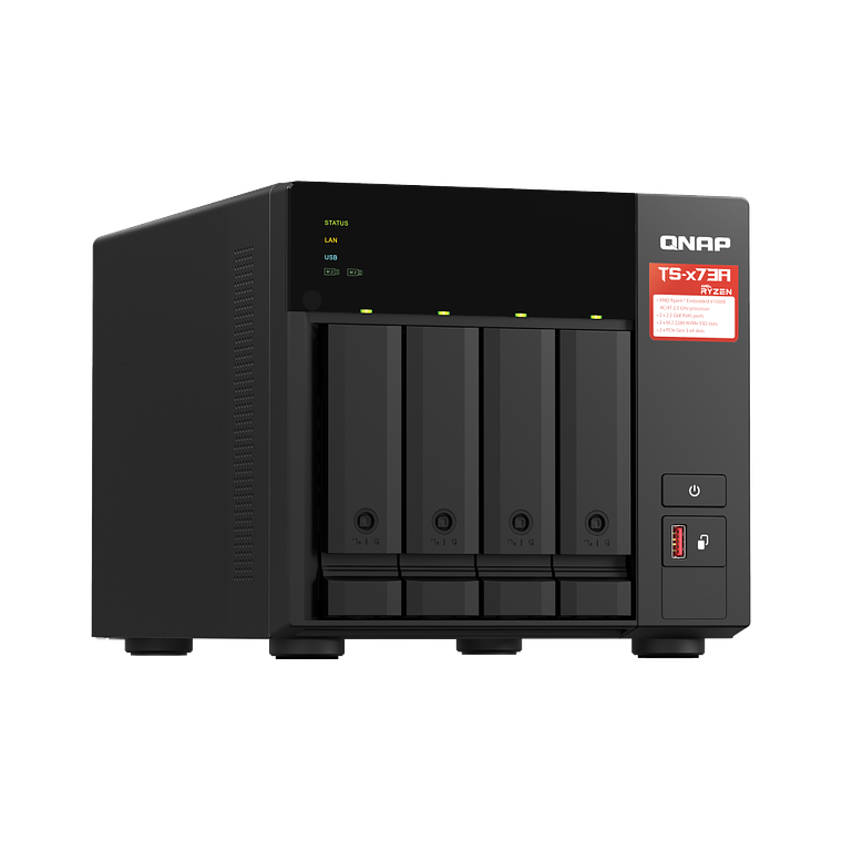 Servidor NAS TS-473A - 4 compartimentos - SATA 6Gb/s - RAM 8 GB - 2.5 Gigabit Ethernet 1