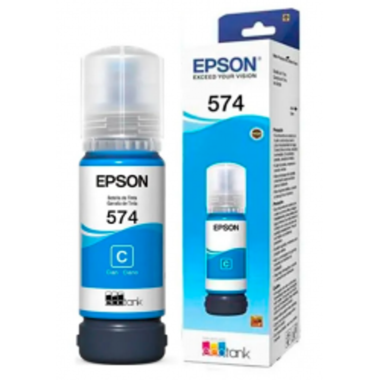 Botella de Tinta Epson T574 color Cyan T574220-AL 2