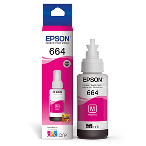 Botella Tinta Epson T664 color Magenta - recarga original