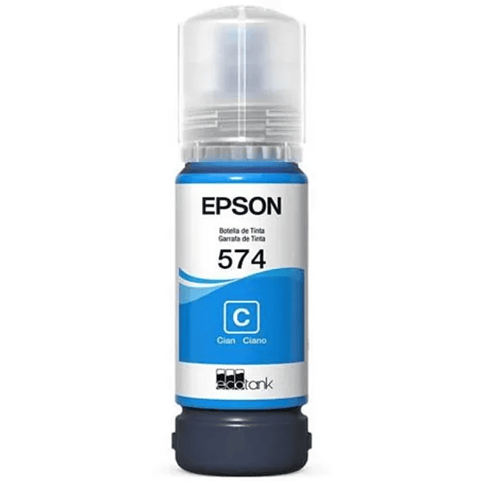 Botella de Tinta Epson T574 color Cyan T574220-AL