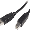 Cable USB A Macho a USB B Macho para Impresora -2mts Negro